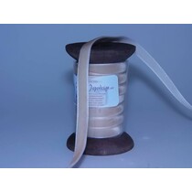 Lint in hoge kwaliteit, 15mm x 1,5 mtr, crème op nostalgische spoel.