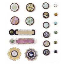 Basic Grey, Plumeria Collection, Blandede Brads