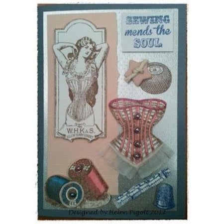 IndigoBlu Stamp A5: Sewing mends the soul, 200x140mm