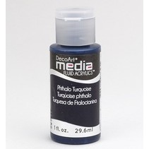 DecoArt acrílicos fluido mídia, Phthalo Turquoise