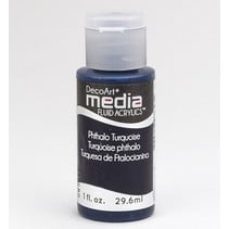 DecoArt media fluid acrylics, Phthalo Turquoise