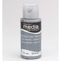 DecoArt acrílicos fluido mídia, cinzento médio