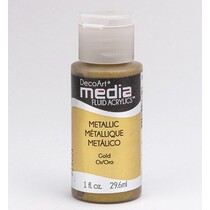DecoArt acrílicos fluido mídia, Metálico Ouro