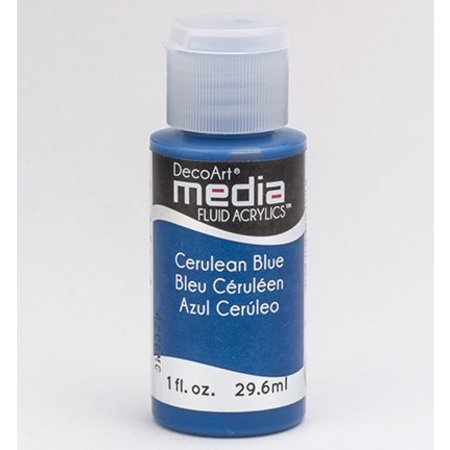 FARBE / INK / CHALKS ... DecoArt acrilici fluido dei media, Cerulean Blu