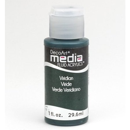 FARBE / INK / CHALKS ... DecoArt acrílicos fluido mídia, Viridian Green Hue