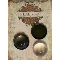 2 cabochon in vetro con telaio