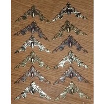 12 Metall Verzierungen