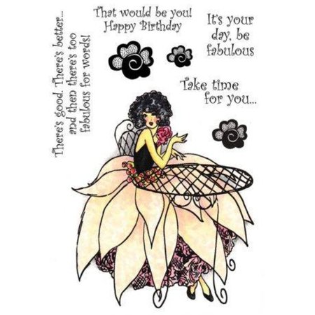 Crafter's Companion A6 Frou Frou Unmounted Rubber Stamp Set Designer - brilho e glamour