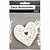 Embellishments / Verzierungen 18 coeur en filigrane, 7,5 cm, blanc, 250gr de carton de qualité