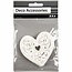 Embellishments / Verzierungen 18 coeur en filigrane, 7,5 cm, blanc, 250gr de carton de qualité