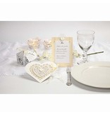 Embellishments / Verzierungen 18 coração de filigrana, 7,5 centímetros, branco, 250gr de carton qualidade