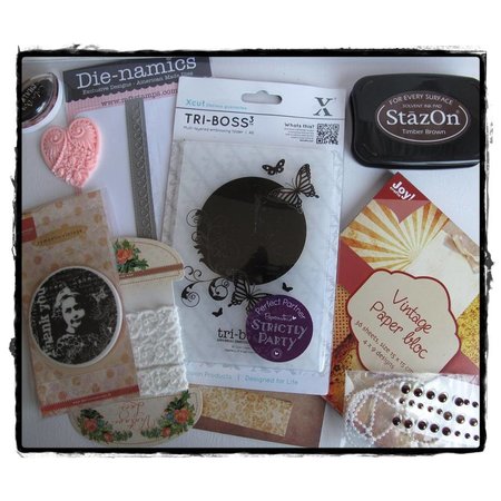 Marianne Design Rubber stamp, Romantic Vintage Thank you