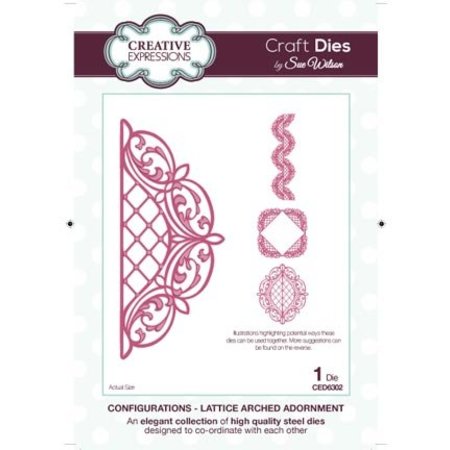 Creative Expressions Punching and embossing template, Lattice Arched Adornment