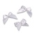 DEKOBAND / RIBBONS / RUBANS ... Schleifen, weiss, 3cm, 10 Stück