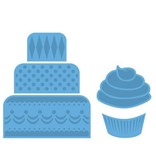 Marianne Design Estampagem e gravação estêncil, mini bolo e do cupcake