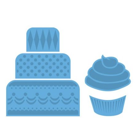 Marianne Design Stanz- und Prägeschablone, Mini cake & cupcake