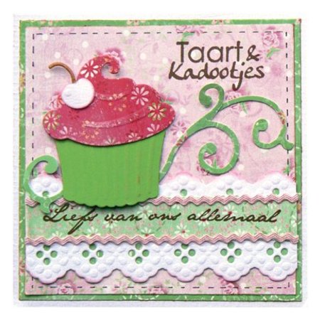 Marianne Design Stansing og preging sjablong, Cupcake