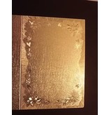 KARTEN und Zubehör / Cards 3 doble kort i metall gravering, farge metallic gull