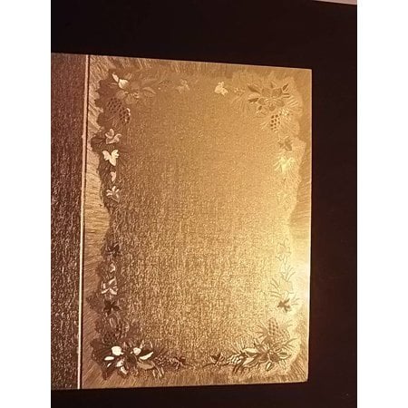 KARTEN und Zubehör / Cards 3 dobbelt kort i metal gravering, farve metallisk guld