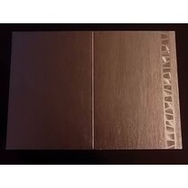 3 doble kort i metall gravering, farge sølv metallic