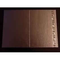 3 doble kort i metall gravering, farge sølv metallic