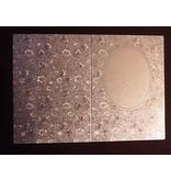 KARTEN und Zubehör / Cards 3 Doppelkarten in Metallgravur, farbe metallic silber