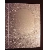 KARTEN und Zubehör / Cards 3 Doppelkarten in Metallgravur, farbe metallic silber