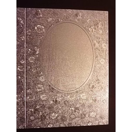 KARTEN und Zubehör / Cards 3 Doppelkarten in Metallgravur, farbe metallic silber