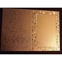3 doble kort i metall gravering, farge metallic gull