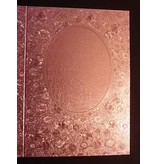 KARTEN und Zubehör / Cards 3 Doppelkarten in Metallgravur, farbe metallic rosa