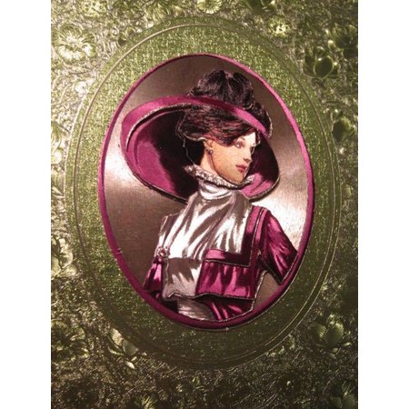 KARTEN und Zubehör / Cards 3 Doppelkarten in Metallgravur, farbe metallic silber