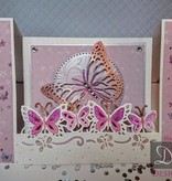 Die'sire Punching and embossing template Diesire: Butterfly Dreams