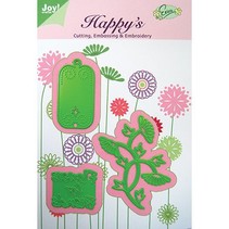 Plantilla de flores para los amigos, 61,5 x 69,5 37,5 x33 30x58, 5 mm