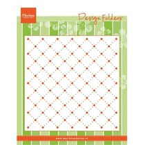 Embossing mapper, 125 x 125 mm, med diamanter og punkter