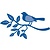 Marianne Design Estampación y embutición de la plantilla, pájaro en una rama