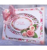 Creative Expressions Expressões criativas, estamparia e estêncil de gravação em relevo, fundo moldura decorativa