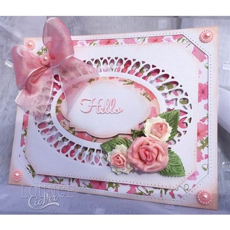 Creative Expressions Expresiones creativas, estampación y cliché de estampado, de fondo el marco decorativo