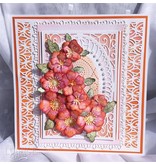 Creative Expressions Expressões criativas, estamparia e estêncil de gravação em relevo, fundo moldura decorativa