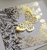 BASTELZUBEHÖR / CRAFT ACCESSORIES Transfer film, sheet 10x10 cm, 30 sheets, gold