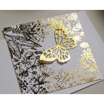 Transfer film, sheet 10x10 cm, 30 sheets, gold