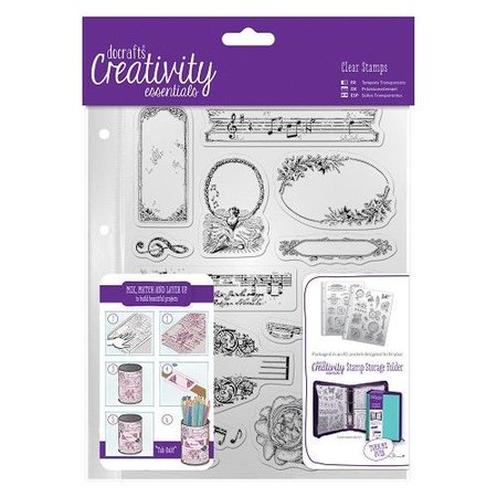 Docrafts / Papermania / Urban Transparent stamps, Musicality