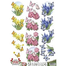 Die cut sheets with spring motifs
