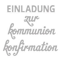 Stanzschablone Set: Text Konfirmation/Kommunion