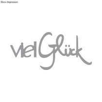 Stanzschablone Set: Text viel Glück