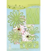 Leane Creatief - Lea'bilities Stamping and Embossing stencil, the multi-flower 9 Chrysant