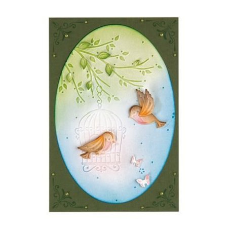 Leane Creatief - Lea'bilities Stampaggio e goffratura stencil, uccello