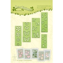 Stansing og preging sjablong, blomster og sommerfugler