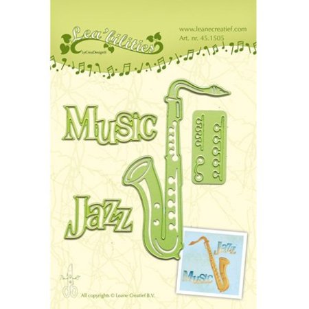 Leane Creatief - Lea'bilities Stansing og preging sjablong, Saxophone