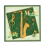 Leane Creatief - Lea'bilities Estampagem e gravação estêncil, Saxofone