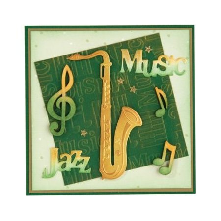 Leane Creatief - Lea'bilities Estampagem e gravação estêncil, Saxofone